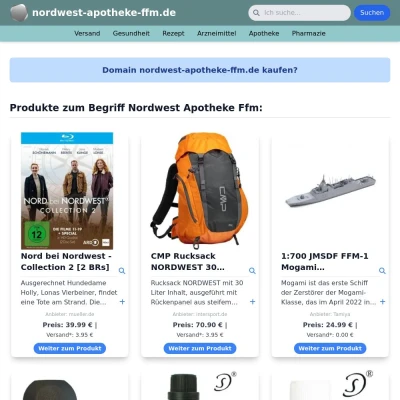 Screenshot nordwest-apotheke-ffm.de