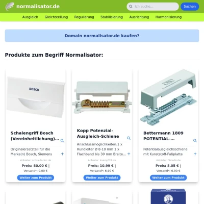Screenshot normalisator.de