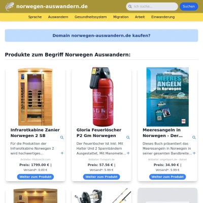 Screenshot norwegen-auswandern.de