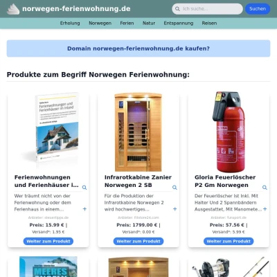 Screenshot norwegen-ferienwohnung.de