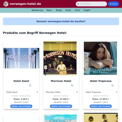 Screenshot norwegen-hotel.de