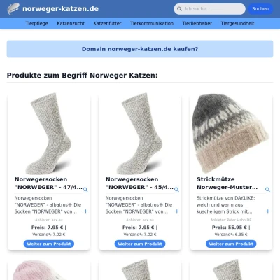 Screenshot norweger-katzen.de