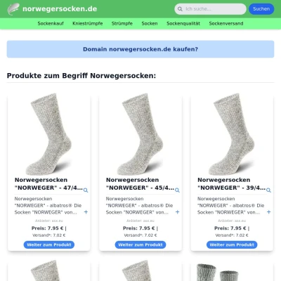 Screenshot norwegersocken.de