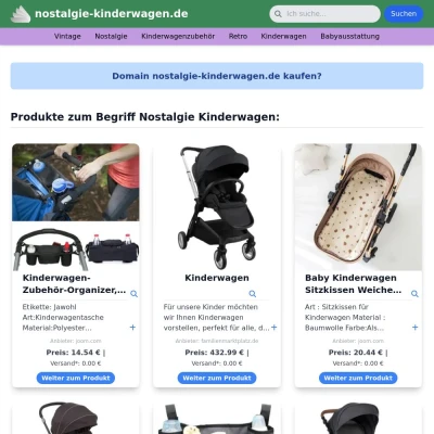 Screenshot nostalgie-kinderwagen.de