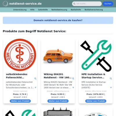 Screenshot notdienst-service.de