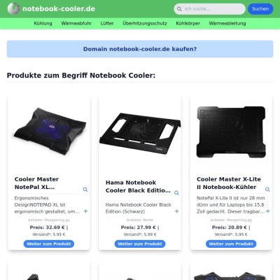 Screenshot notebook-cooler.de