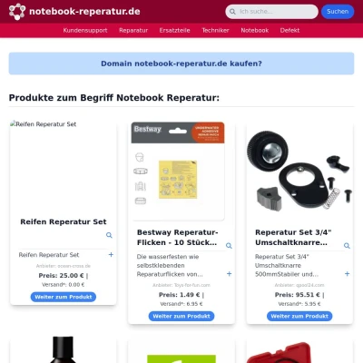 Screenshot notebook-reperatur.de