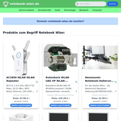 Screenshot notebook-wlan.de
