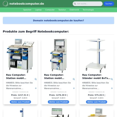 Screenshot notebookcomputer.de