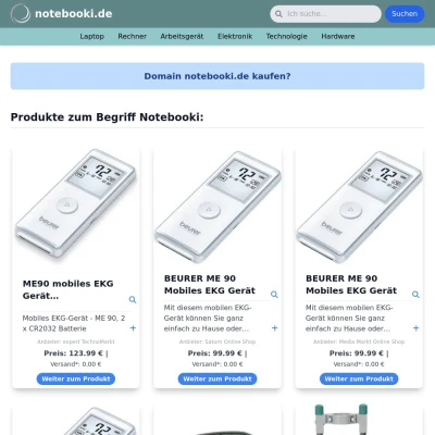 Screenshot notebooki.de