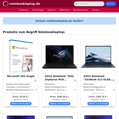 Screenshot notebooklaptop.de