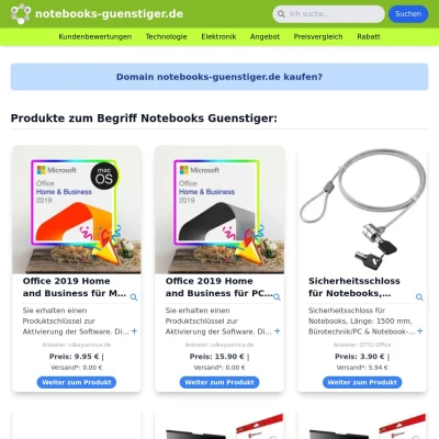 Screenshot notebooks-guenstiger.de