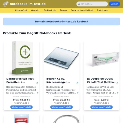Screenshot notebooks-im-test.de