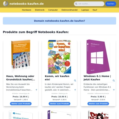 Screenshot notebooks-kaufen.de