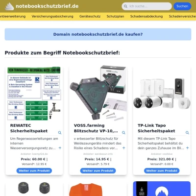 Screenshot notebookschutzbrief.de