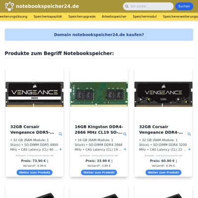Screenshot notebookspeicher24.de