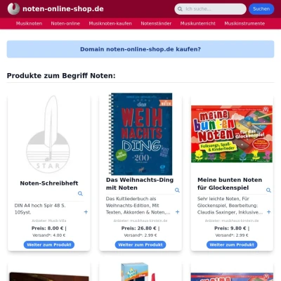 Screenshot noten-online-shop.de