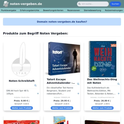 Screenshot noten-vergeben.de
