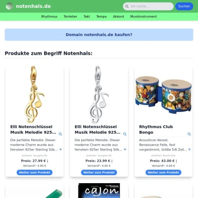 Screenshot notenhals.de