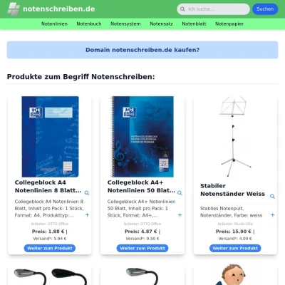 Screenshot notenschreiben.de