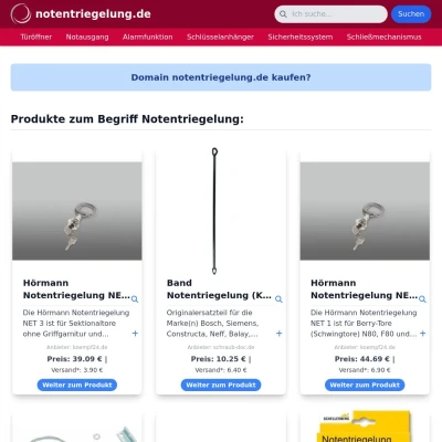 Screenshot notentriegelung.de