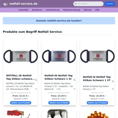 Screenshot notfall-service.de