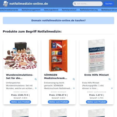 Screenshot notfallmedizin-online.de