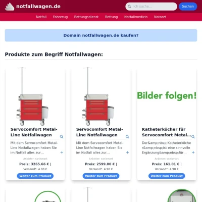 Screenshot notfallwagen.de