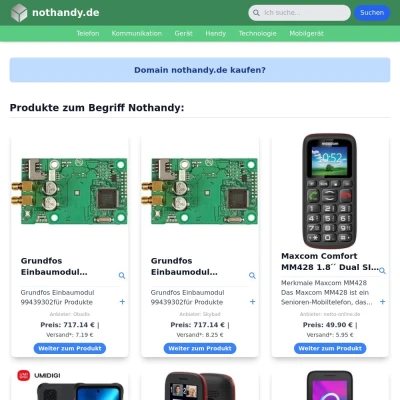 Screenshot nothandy.de