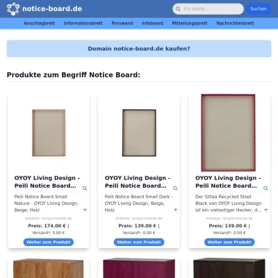 Screenshot notice-board.de