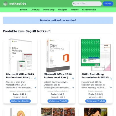 Screenshot notkauf.de