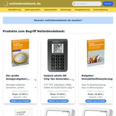 Screenshot notleidendebank.de