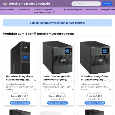 Screenshot notstromversorgungen.de