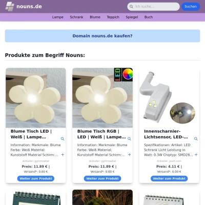 Screenshot nouns.de