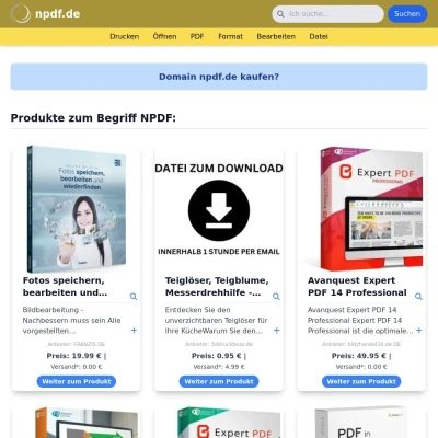 Screenshot npdf.de