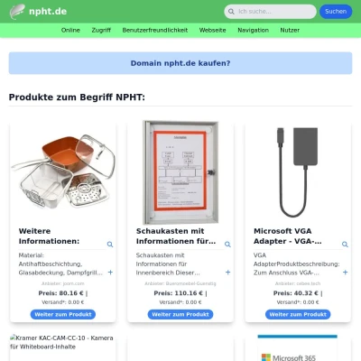 Screenshot npht.de