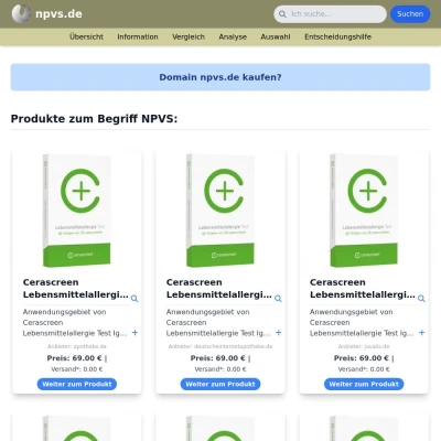 Screenshot npvs.de