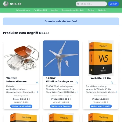 Screenshot nsls.de