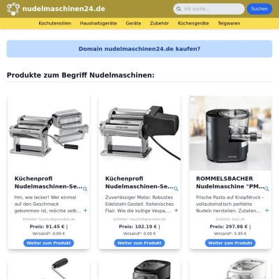 Screenshot nudelmaschinen24.de