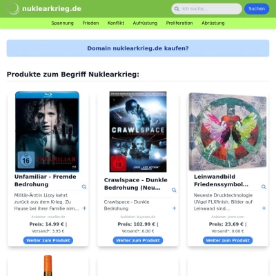 Screenshot nuklearkrieg.de