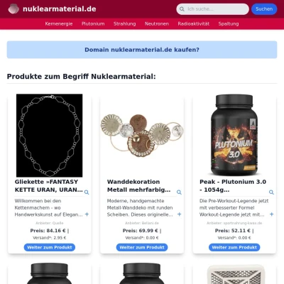 Screenshot nuklearmaterial.de