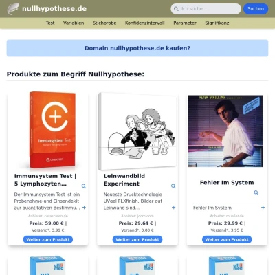 Screenshot nullhypothese.de