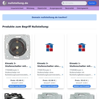 Screenshot nullstellung.de