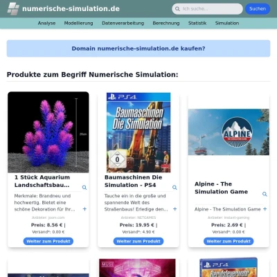 Screenshot numerische-simulation.de