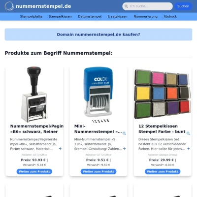 Screenshot nummernstempel.de