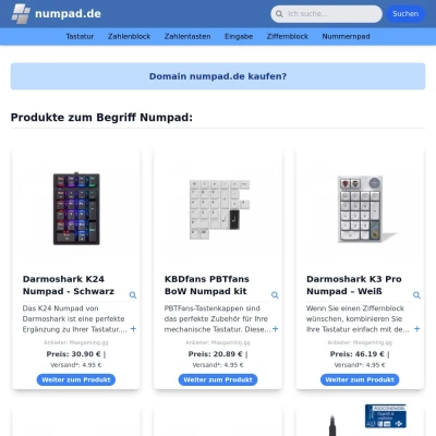 Screenshot numpad.de