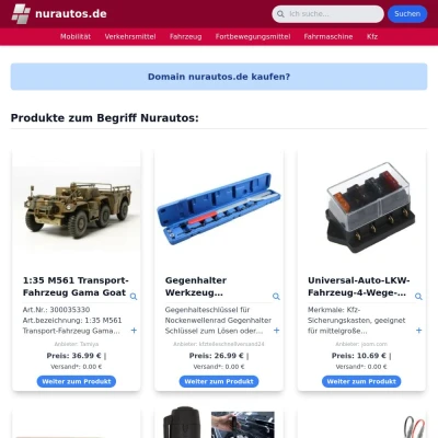 Screenshot nurautos.de