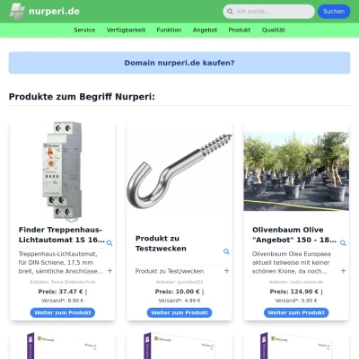 Screenshot nurperi.de