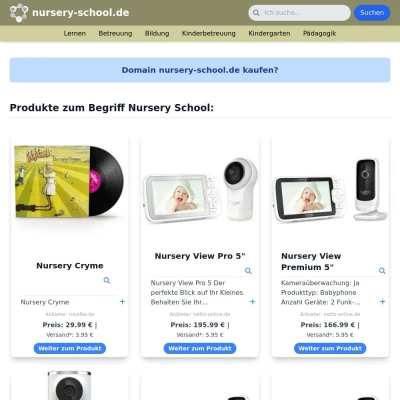 Screenshot nursery-school.de