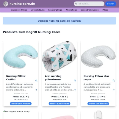 Screenshot nursing-care.de